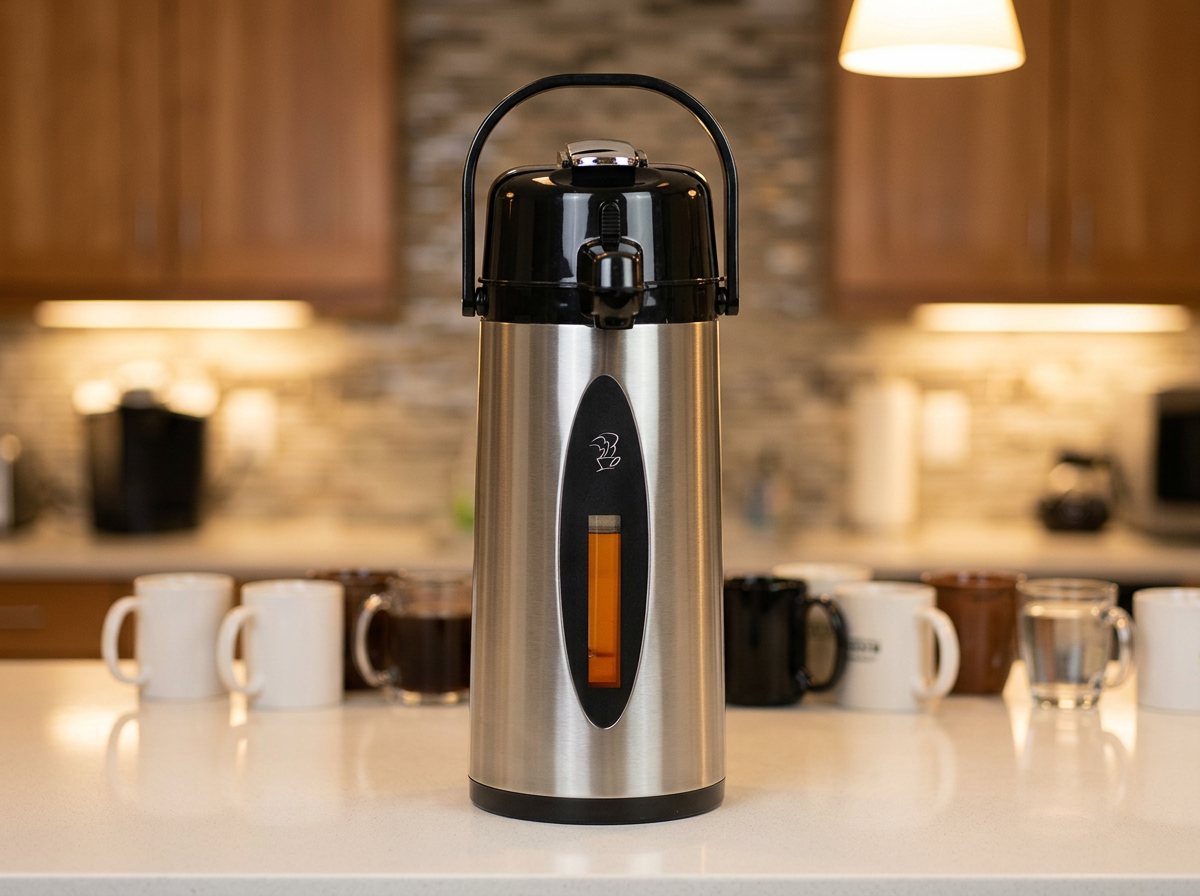 Sight-gauge stainless steel commercial coffee airpot